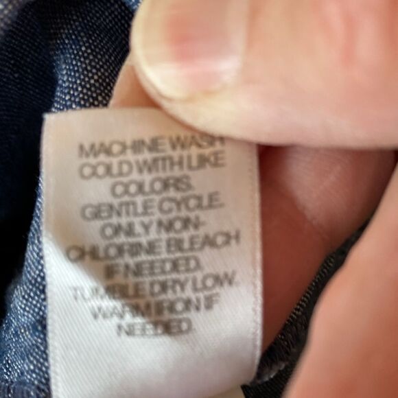 J Jill Love Linen Pull On Linen Pant Size LT Blue Straight Leg Coastal - Picture 9 of 10